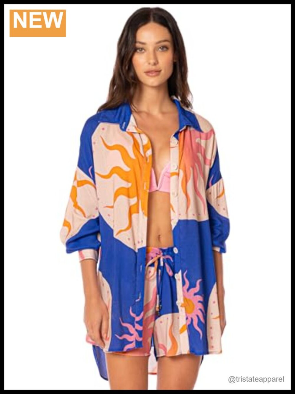 Women's Long Sleeve 100% ECOLOGYC VISCOSE Button Down Shirt, Multiple Ways to